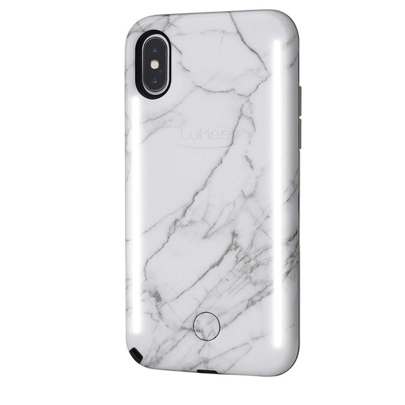 LuMee Accessories - Duo Marble Selfie Lumee XS Max IPhone Case